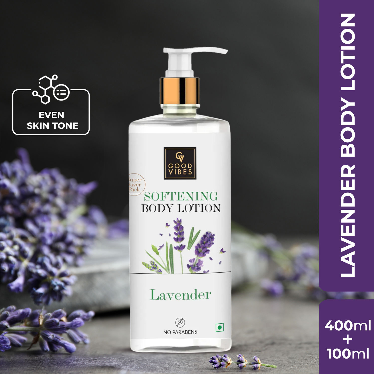 Good Vibes Lavender Softening Body Lotion (400ml + 100 ml free)