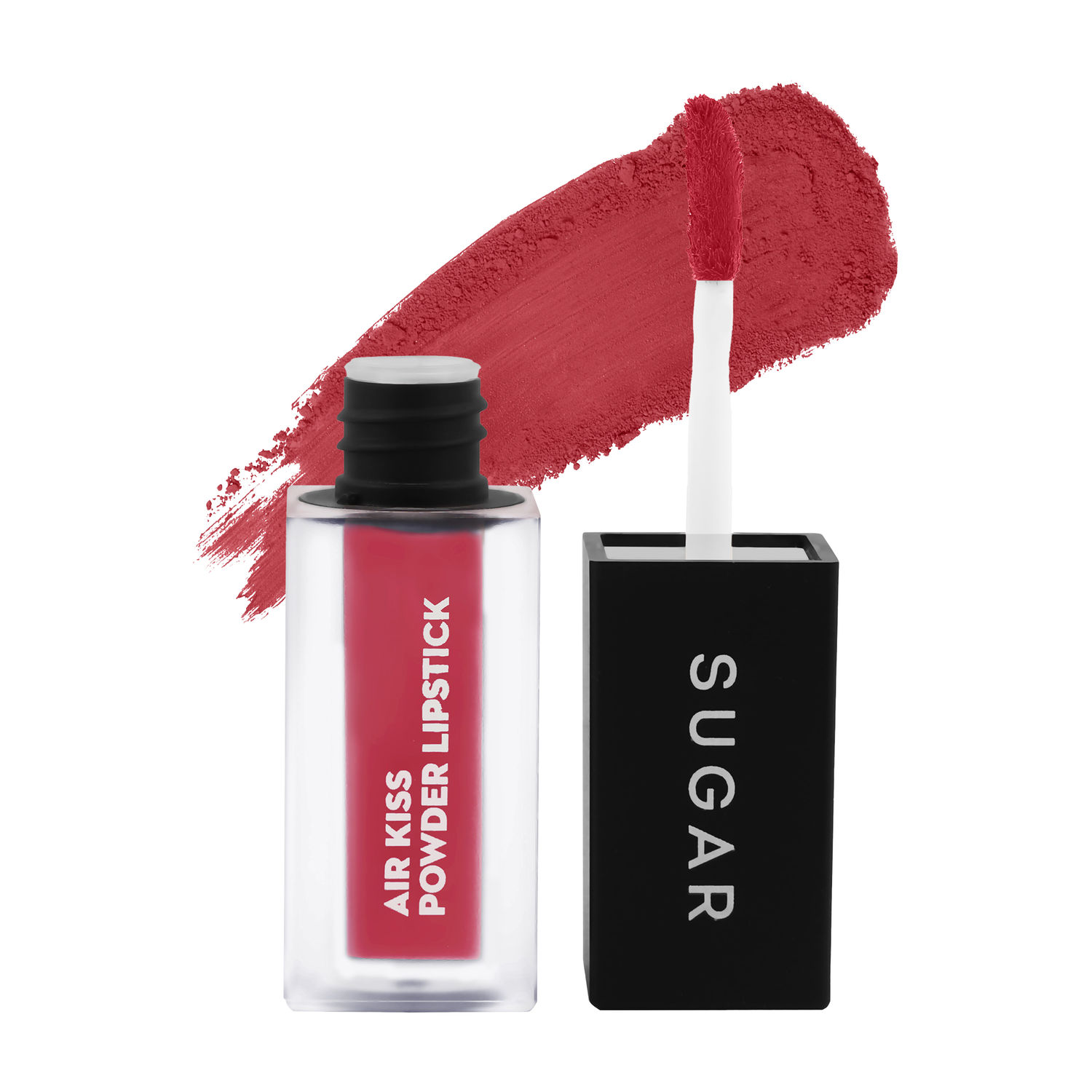 SUGAR Cosmetics Air Kiss Powder Lipstick 04 Cherry Fluff (2 g)