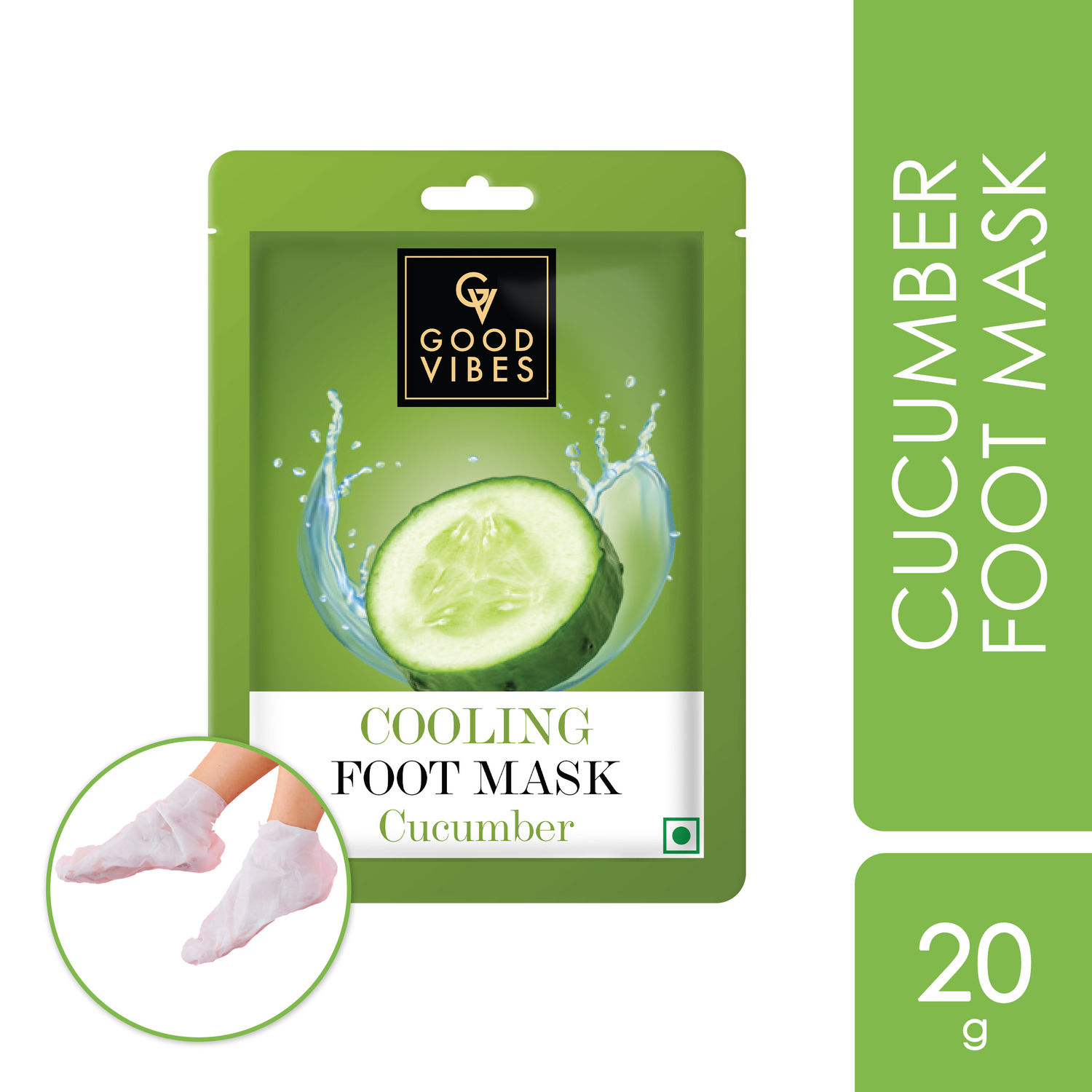 Good Vibes Foot Mask Cucumber (20 ml)