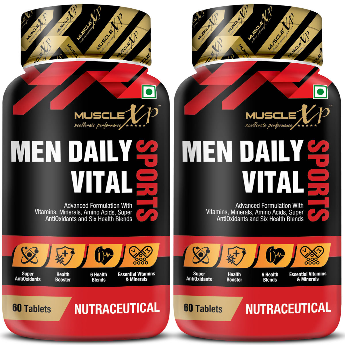 MuscleXP MultiVitamin Men Daily Sports with 47 Nutrients (Multi Vitamins, Multi Minerals, Amino