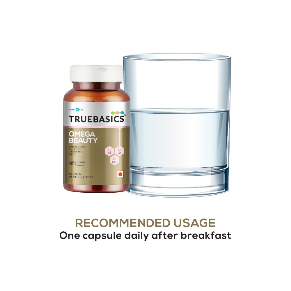 truebasics glutathione TrueBasics Omega Beauty, 30 Softgels