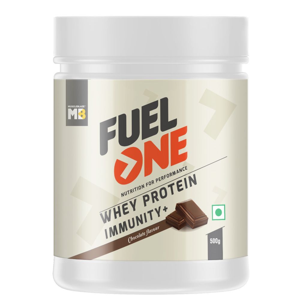 MuscleBlaze Fuel One Whey Protein, (Chocolate, 500 g)