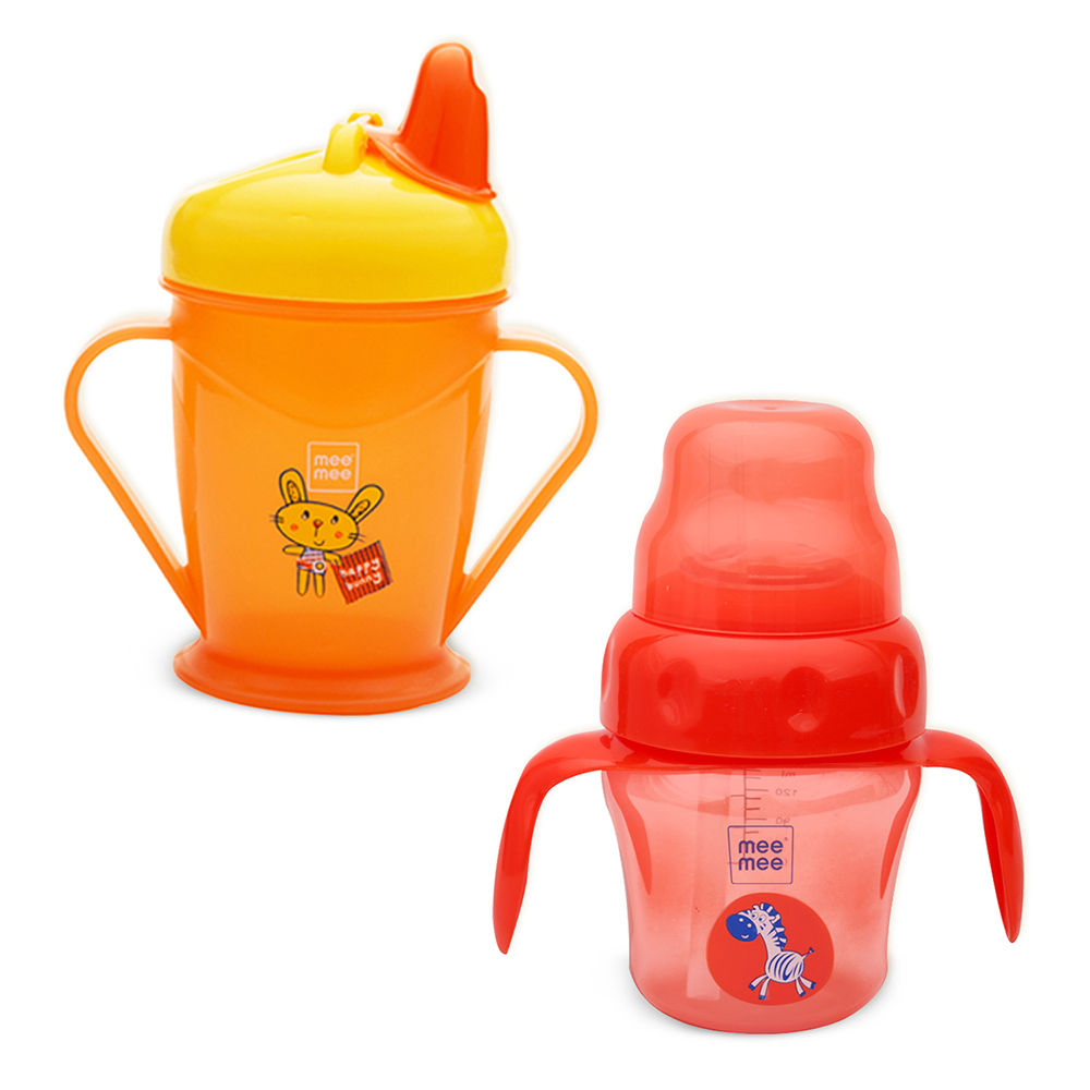 Mee Mee Easy Grip Sipper Cup with Twin Handle (180 ml) and 2 in 1 Spout