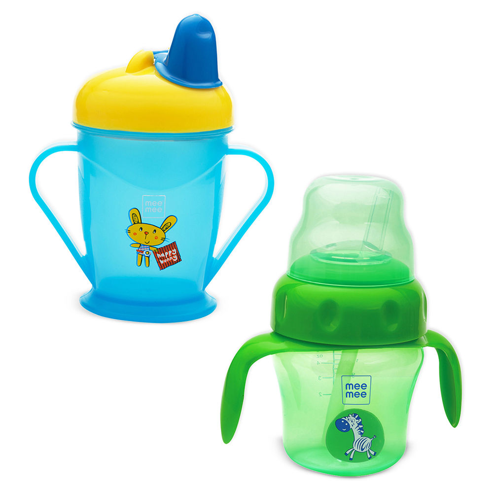 Mee Mee Easy Grip Sipper Cup with Twin Handle (180 ml) and 2 in 1 Spout