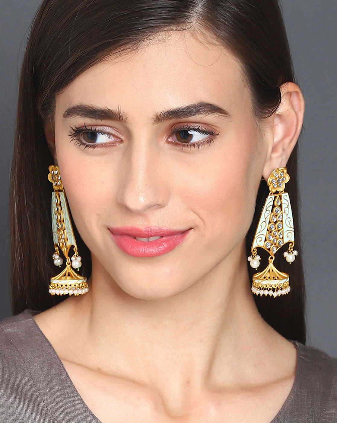 sohi-gold-plated-meenakari-jhumkas