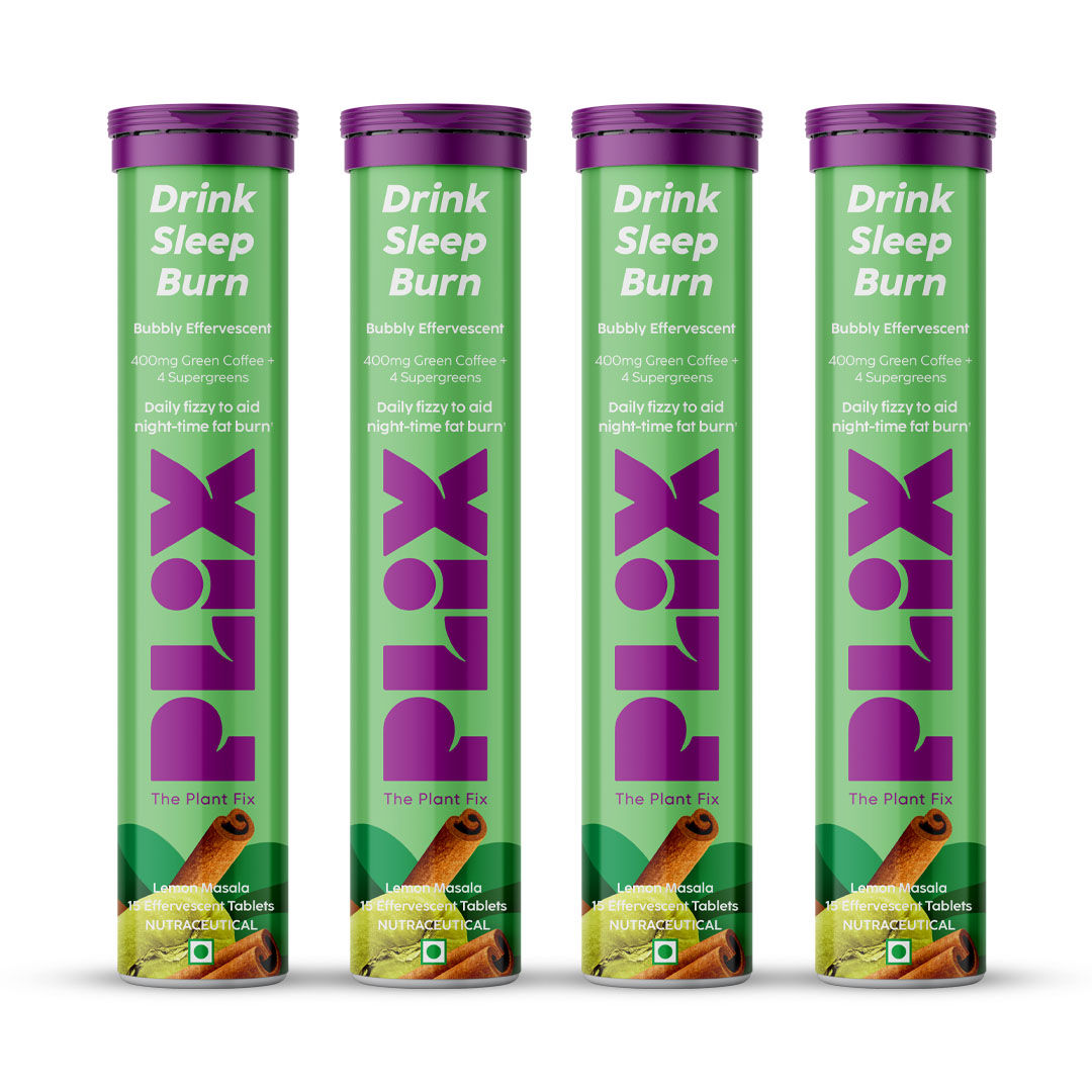 Buy PLIX Green Coffee Bean, Lemon Twist Flavour, Pack of 4 - Purplle
