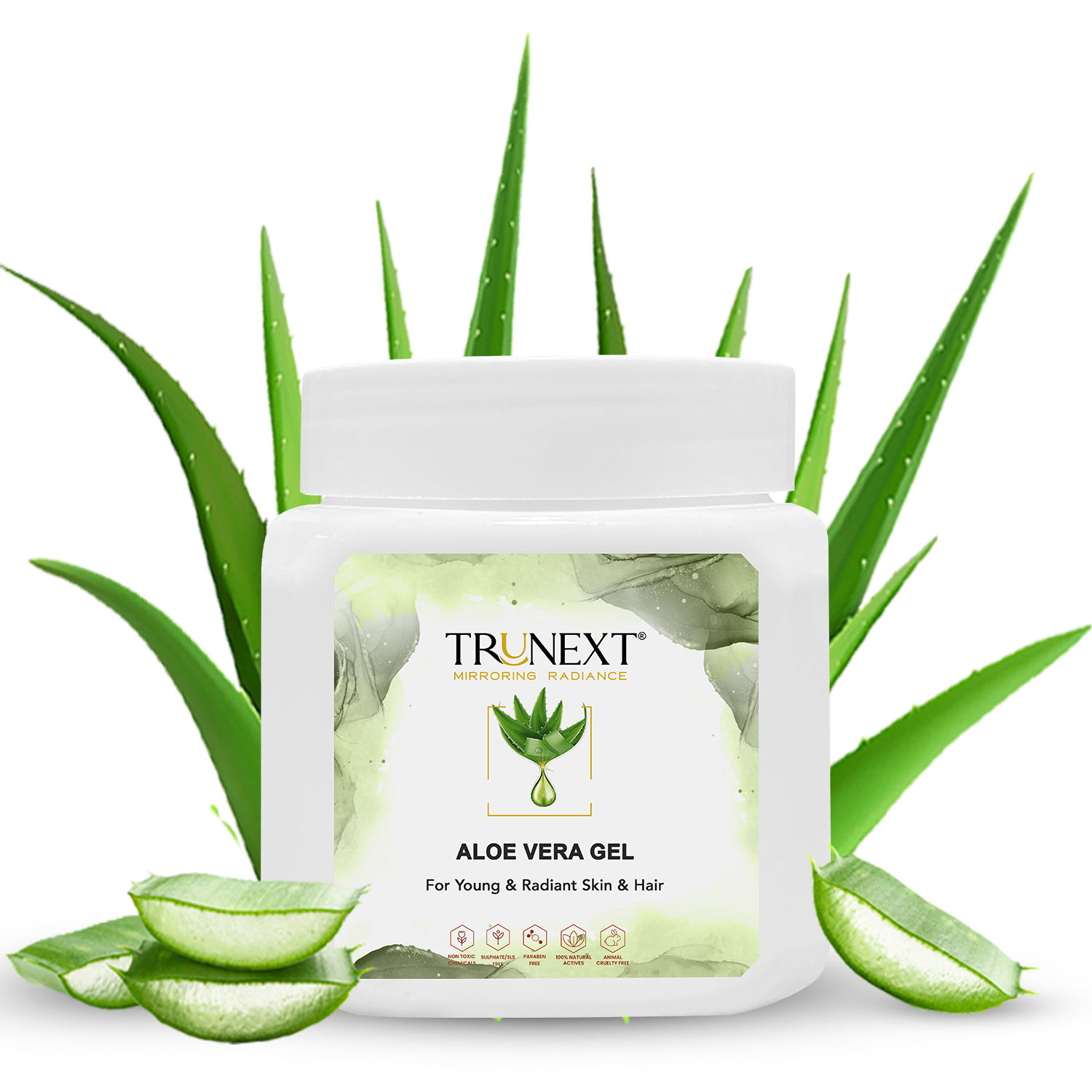 TRUNEXT Aloe Vera Gel for Young & Radiant Skin & Hair, (200 ml)