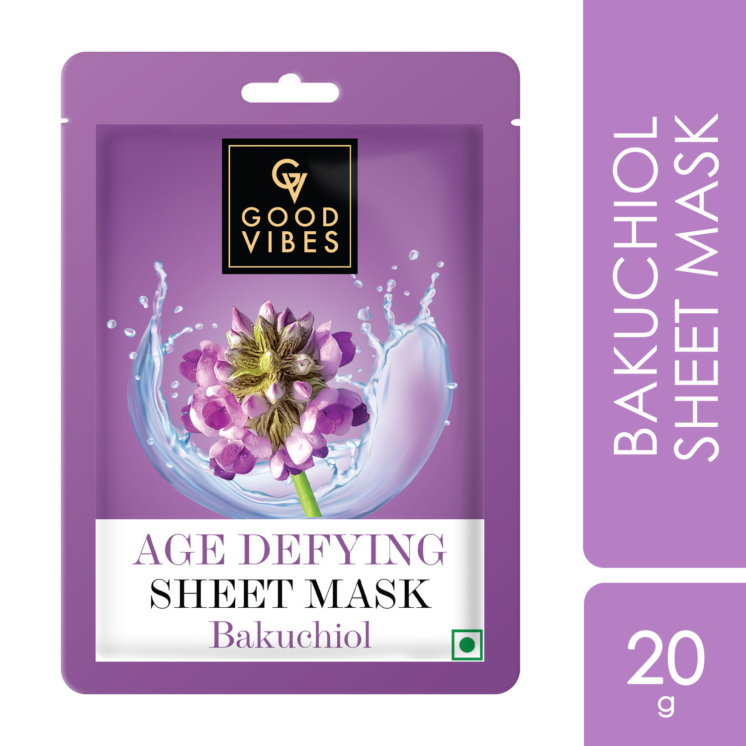 Good Vibes Bakuchiol Age Defying Sheet Mask | For Soft & Smooth Skin | Fights Signs Of Ageing (20 ml)