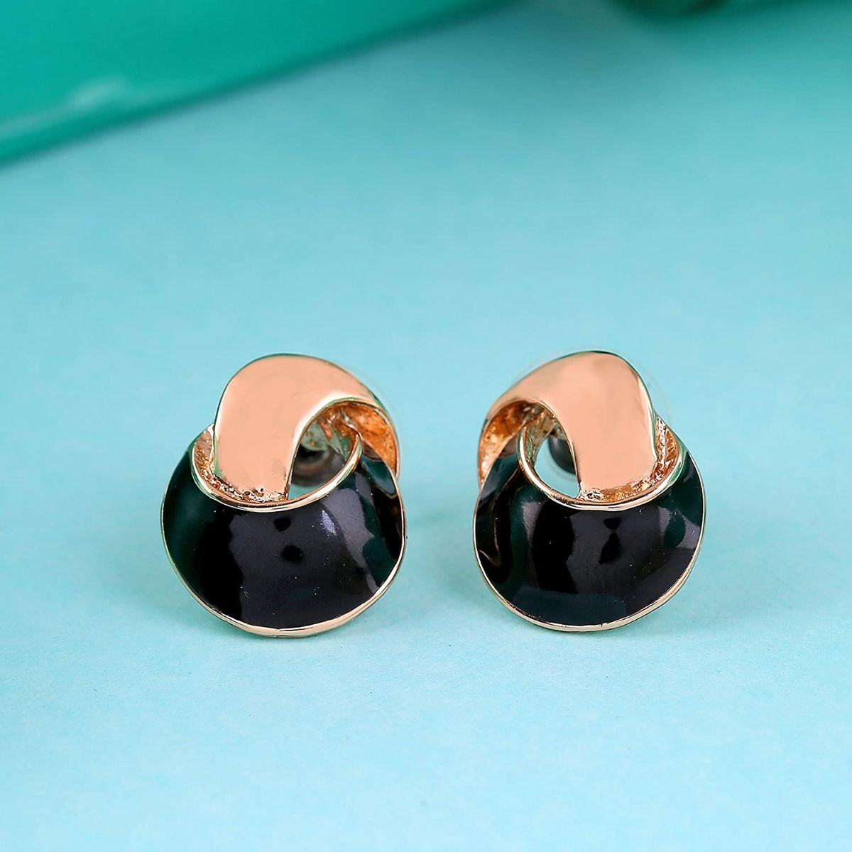 Gold Plated Cz Circular Stud Earring For Women main image 1