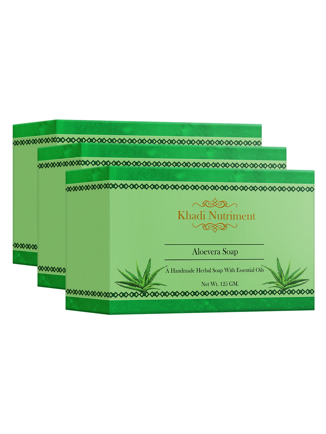 Khadi Nutriment Aloe vera Soap,125 gm (Pack of 3)