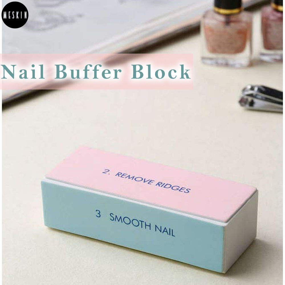 MeSkin 4 Way Nail Buffer Block, Nail Art Shiner,Easy to Use 4 Step