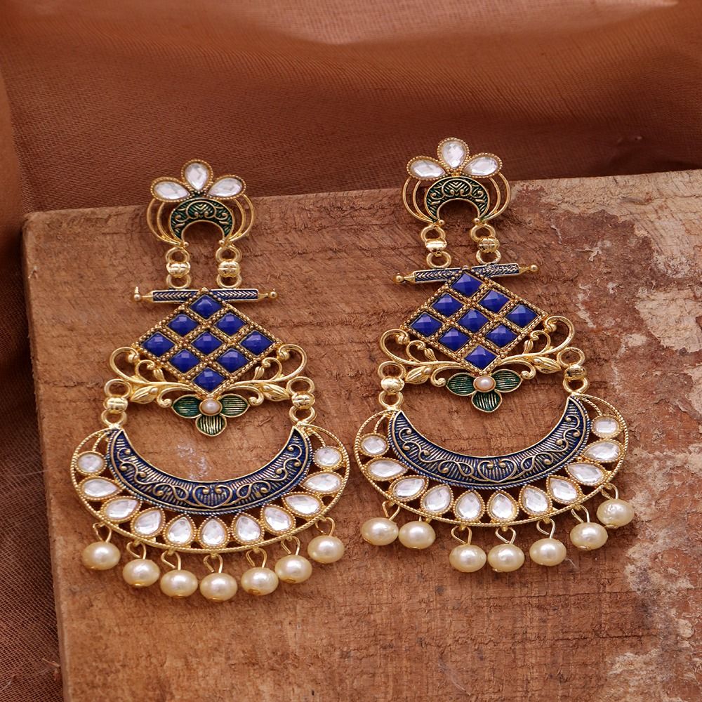 Meenakari Royal American Diamond Earrings – Abdesignsjewellery