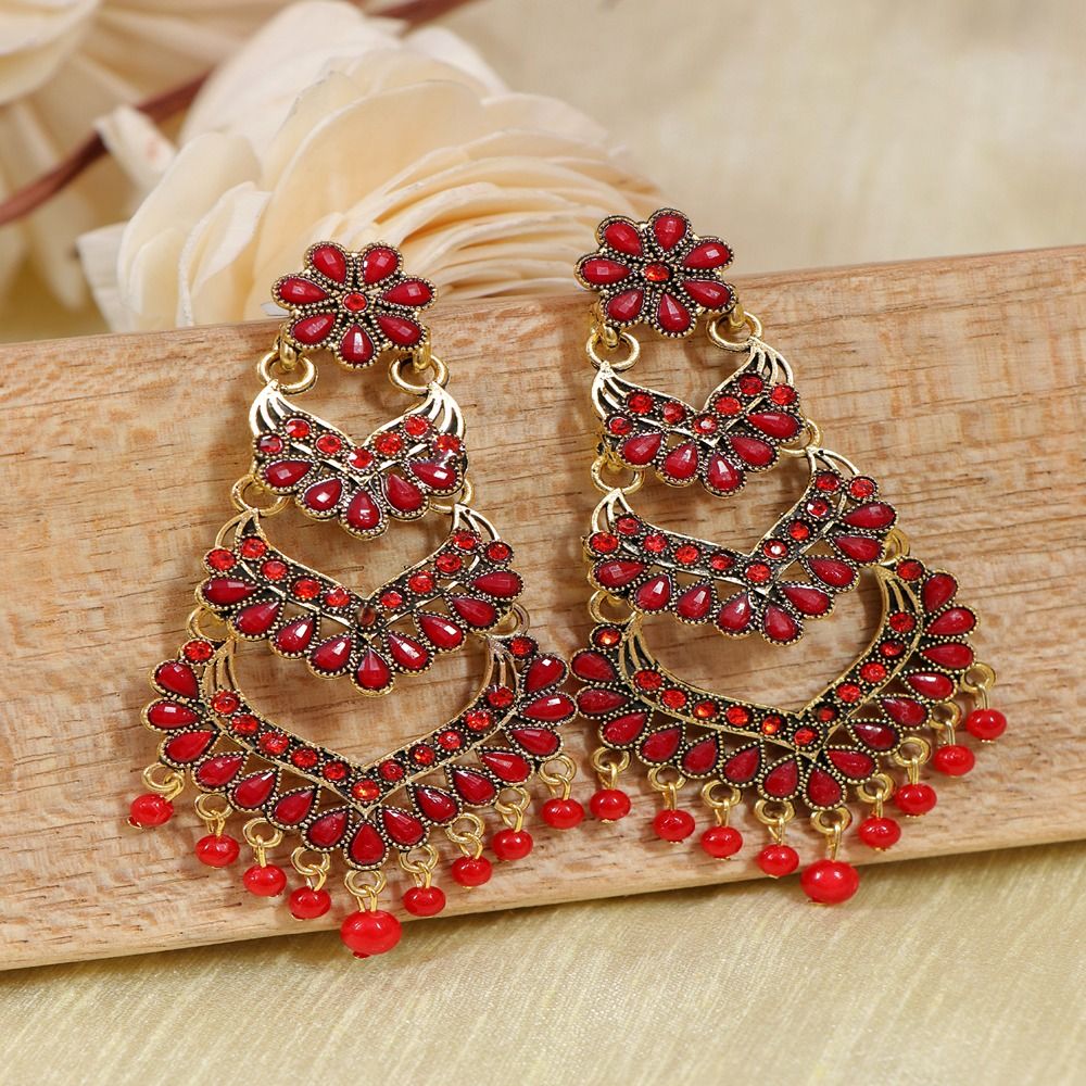 Gold Plated Party Wear Traditional Pearl Jhumki Earrings  Look Ethnic