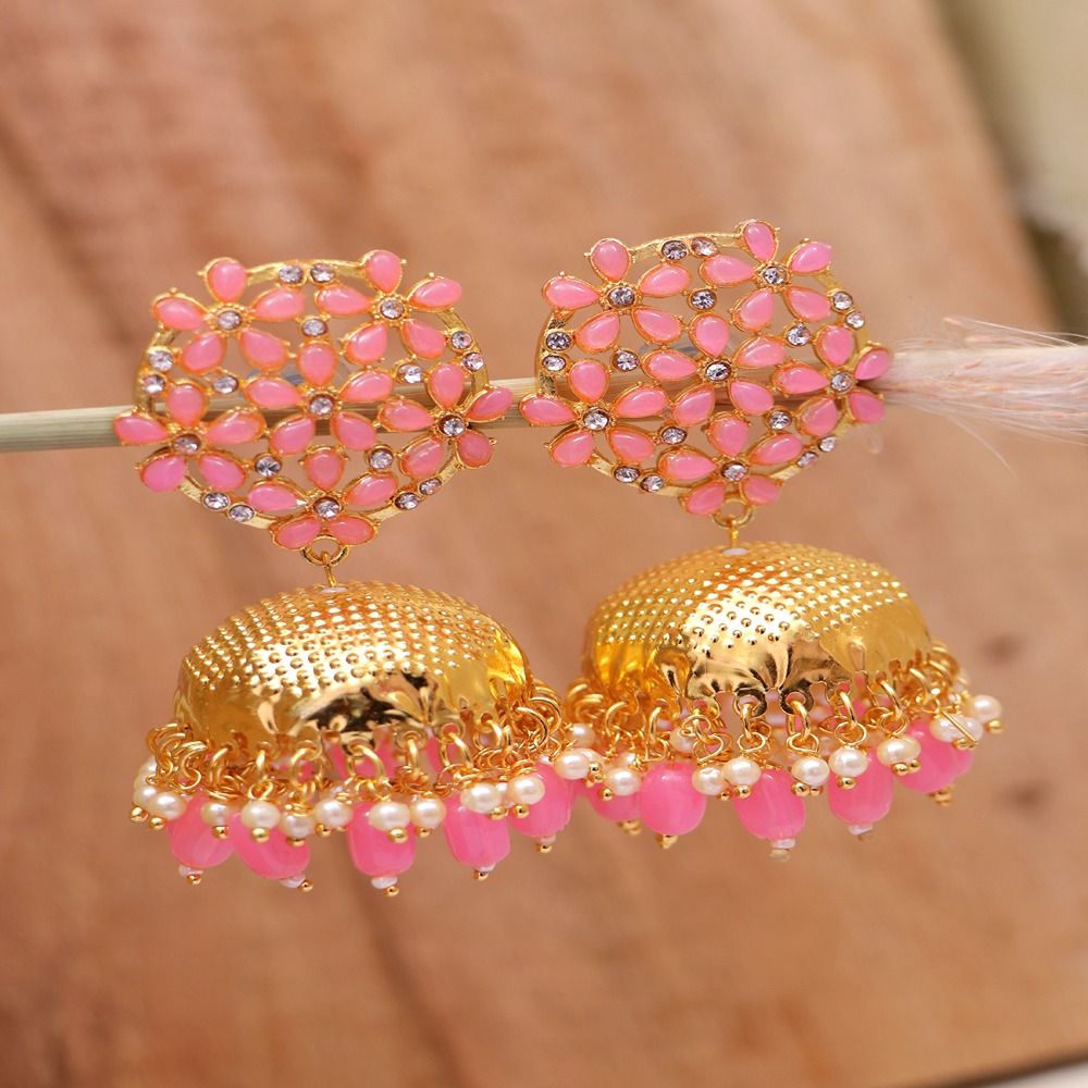 Golden party wear discount earrings