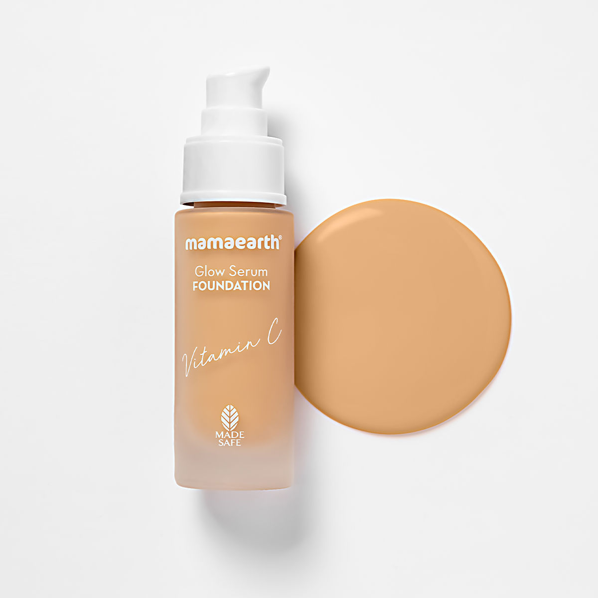 Mamaearth Glow Serum Foundation with Vitamin C & Turmeric for 12-Hour Long Stay- 05 Beige Glow (30 ml)