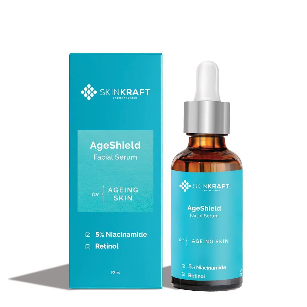 SkinKraft Age Shield Facial Serum For Fine Lines With 5 Niacinamide
