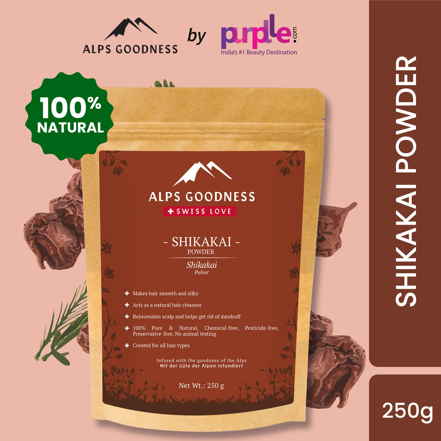 Alps Goodness Powder - Shikakai (250 g) 