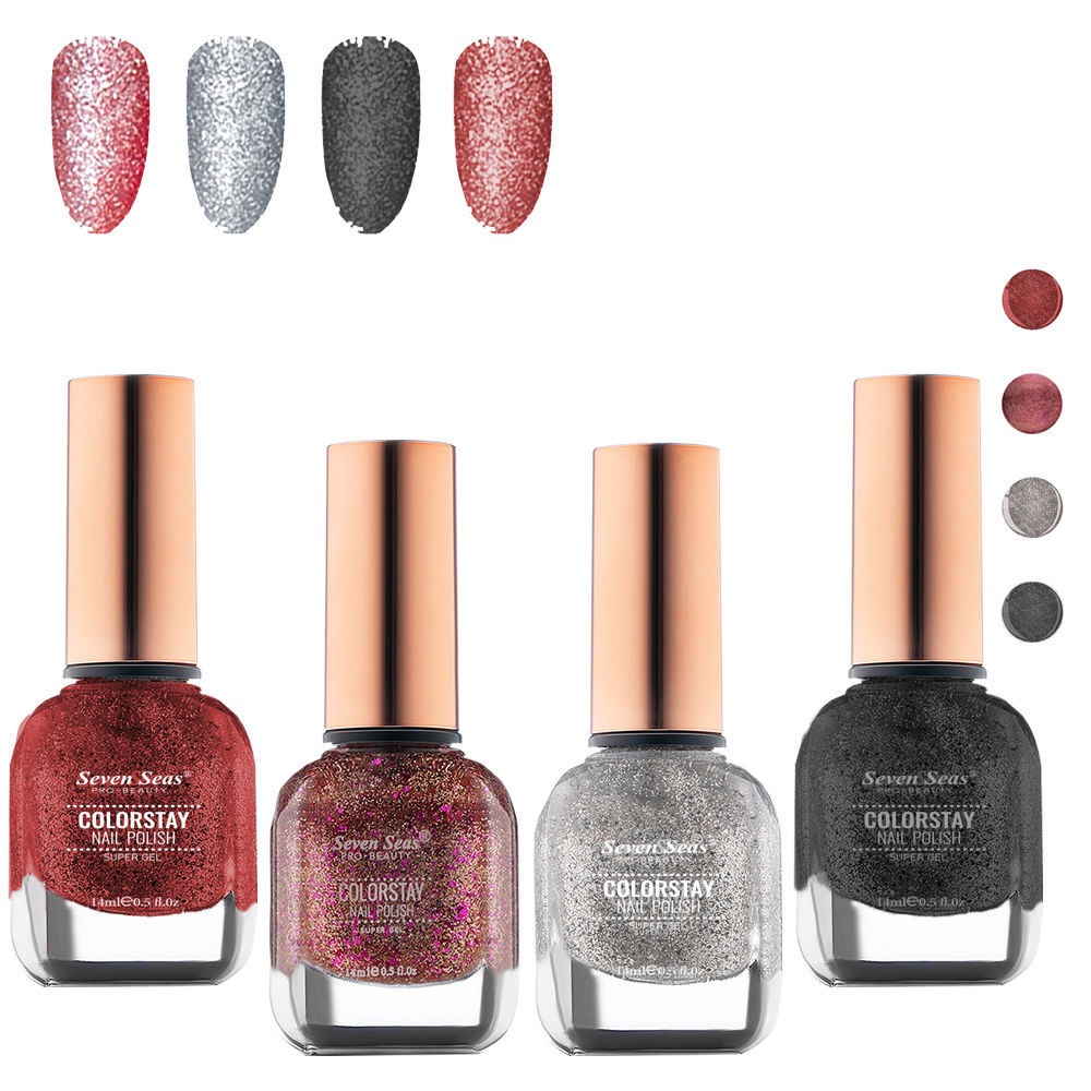 Seven Seas Color Stay Nail Paint Combo (Pack Of 4)