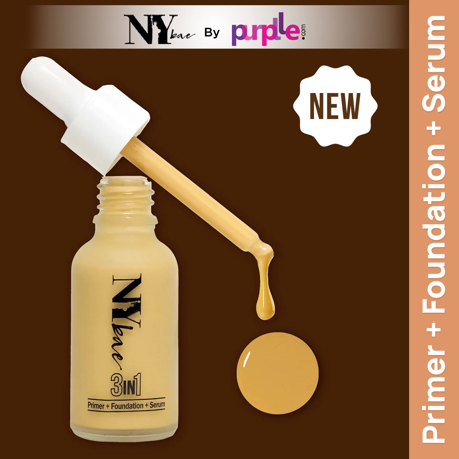 NY Bae 3 in 1 Primer + Foundation + Serum - Warm Vanilla 01 (30 ml)