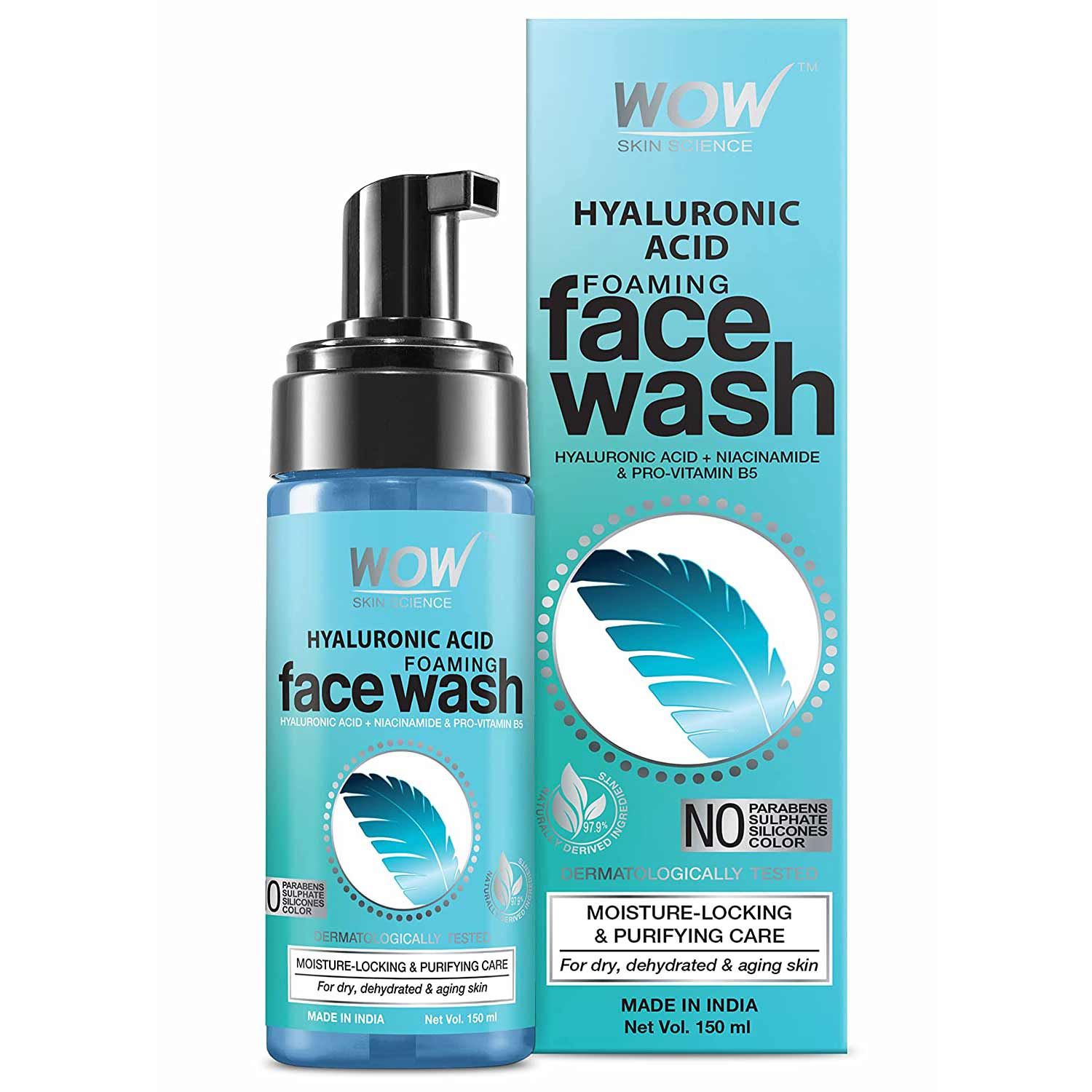 WOW Skin Science Hyaluronic Acid Foaming Face Wash Facial wash for