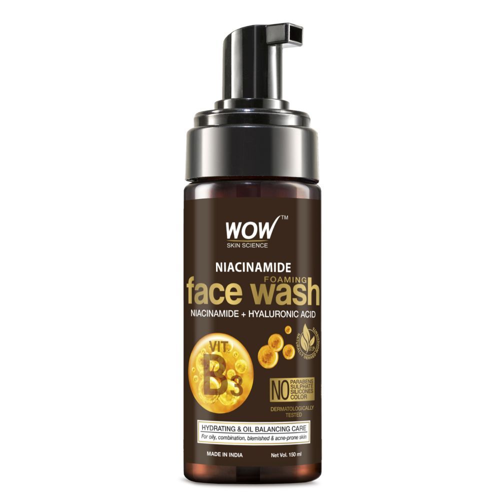 WOW Skin Science Niacinamide Foaming Face Wash For Blemishes, Oil