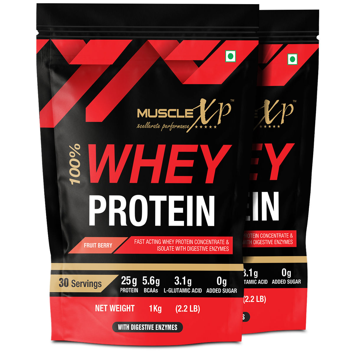 MuscleXP 100 Whey Protein with Whey Protein Isolate Blend (75g Protein