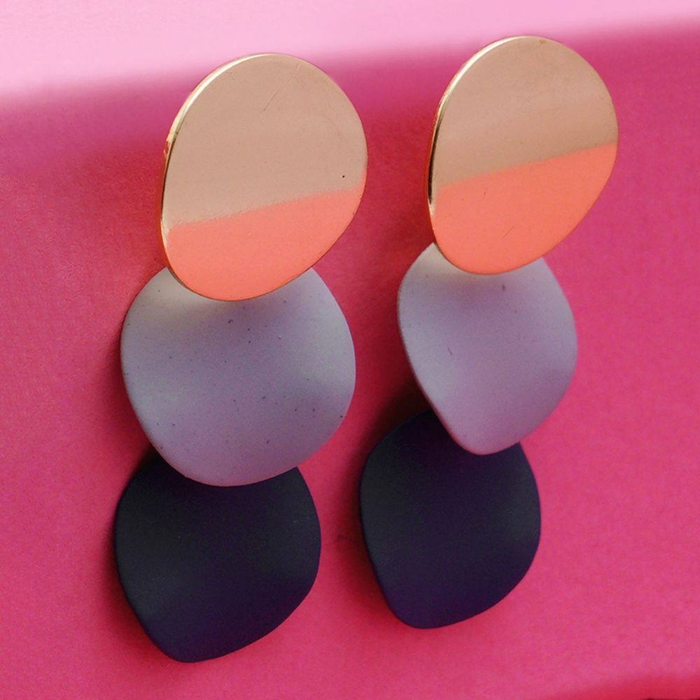 Karatcart Gold Plated Blue Drop Earrings for Women