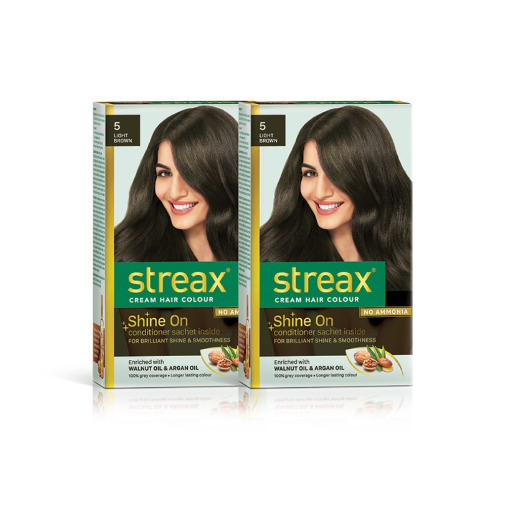 Streax Hair Colour - Light Brown Pack Of 2