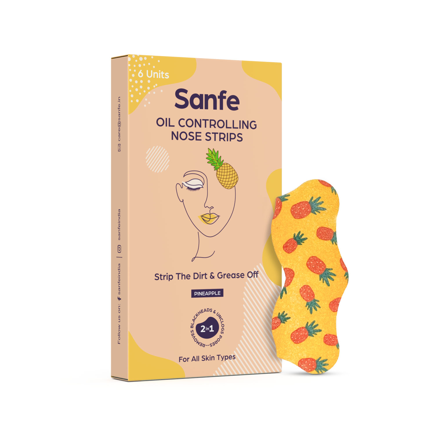 Sanfe Oil Controlling Nose Strip Nose Strips for Instant Blackhead