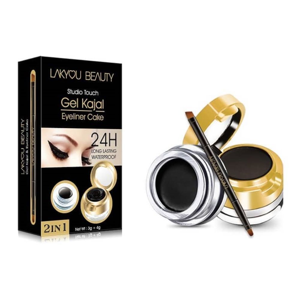 LAKYOUBEAUTY 2in1 24hrs Long lasting Waterproof Studio Touch Gel kajal
