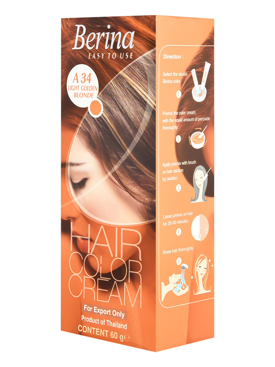 Buy Berina Hair Color Cream A38 (Light Ash Blonde) Online at Low Prices in  India - Amazon.in