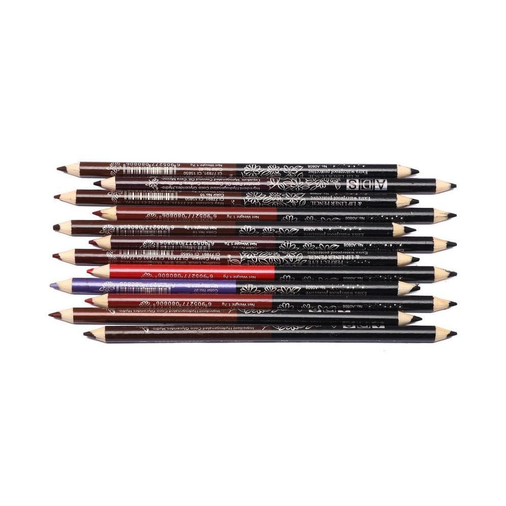 ADS PERFECT EYE AND LIP LINER PENCIL WITH SHARPNER(MUTICOLOR)