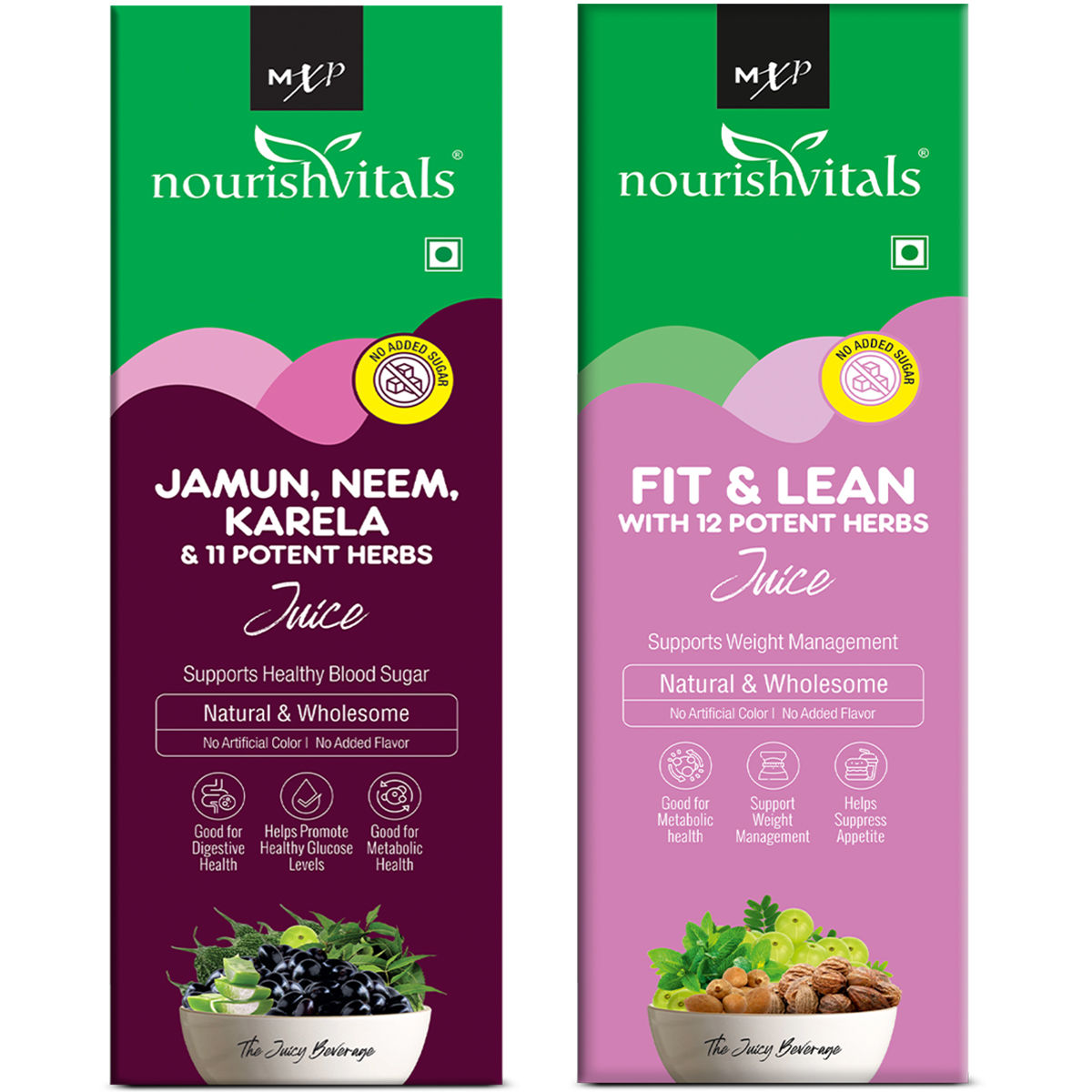 NourishVitals Healthcare Juices Combo Jamun, Neem, Karela Juice + Fit
