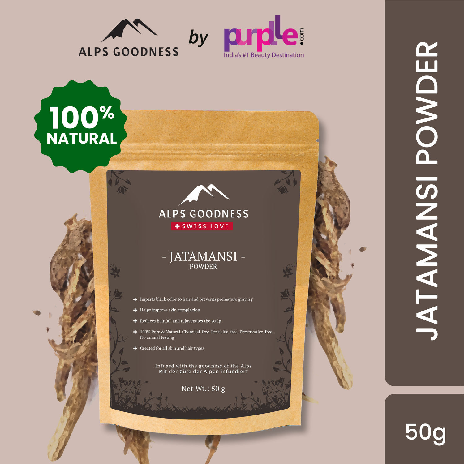 Havintha Natural Jatamansi Powder For Hair Growth  35 oz  02 lb 