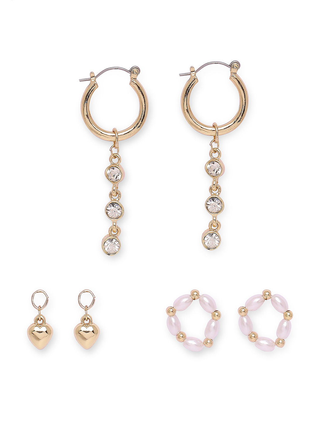 Hoop earrings with interchangeable charms clearance
