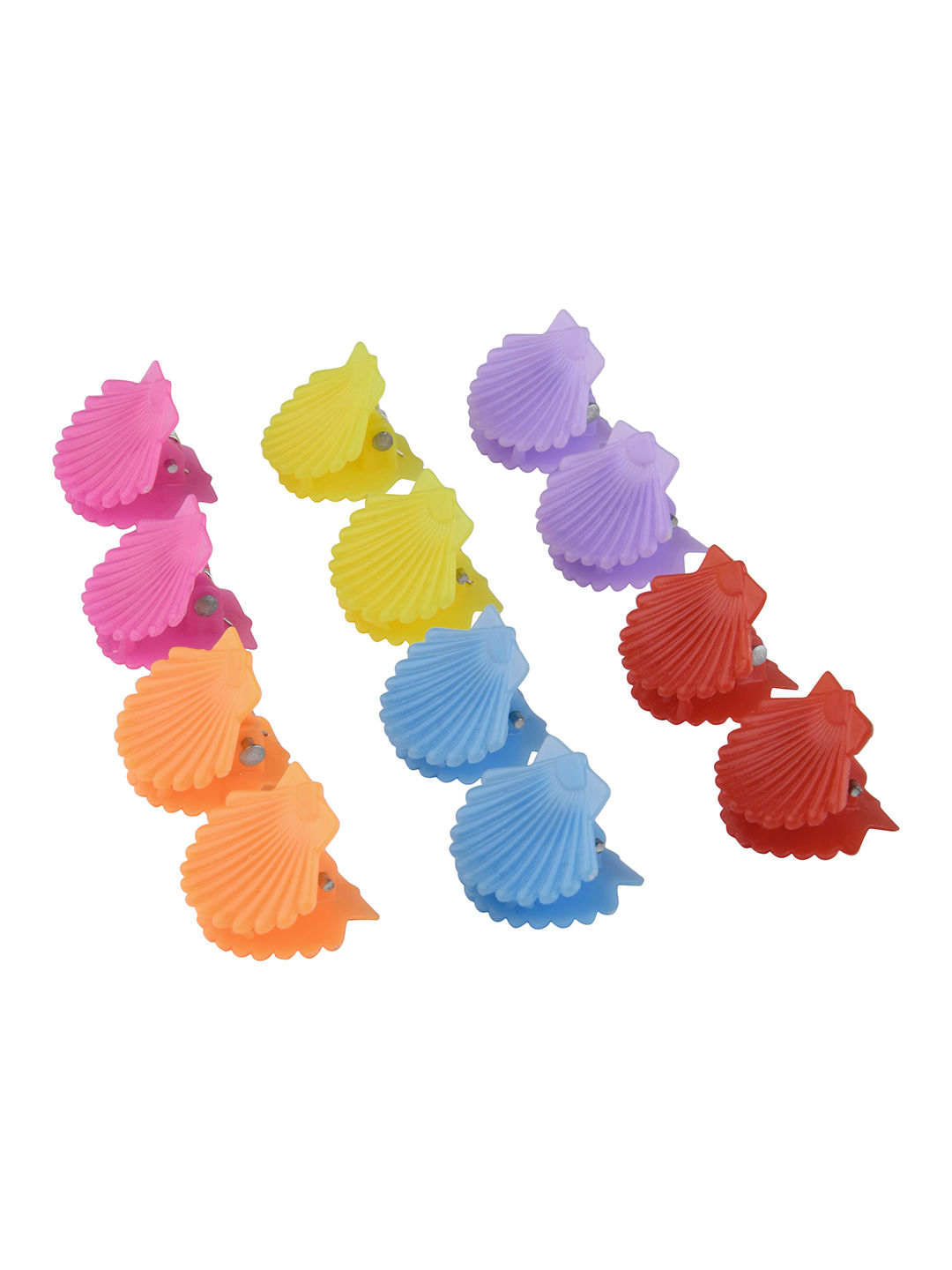 Small Shell Clips Lilly & Sparkle Multi Colour Shell Mini Claw Clips Set Of 6