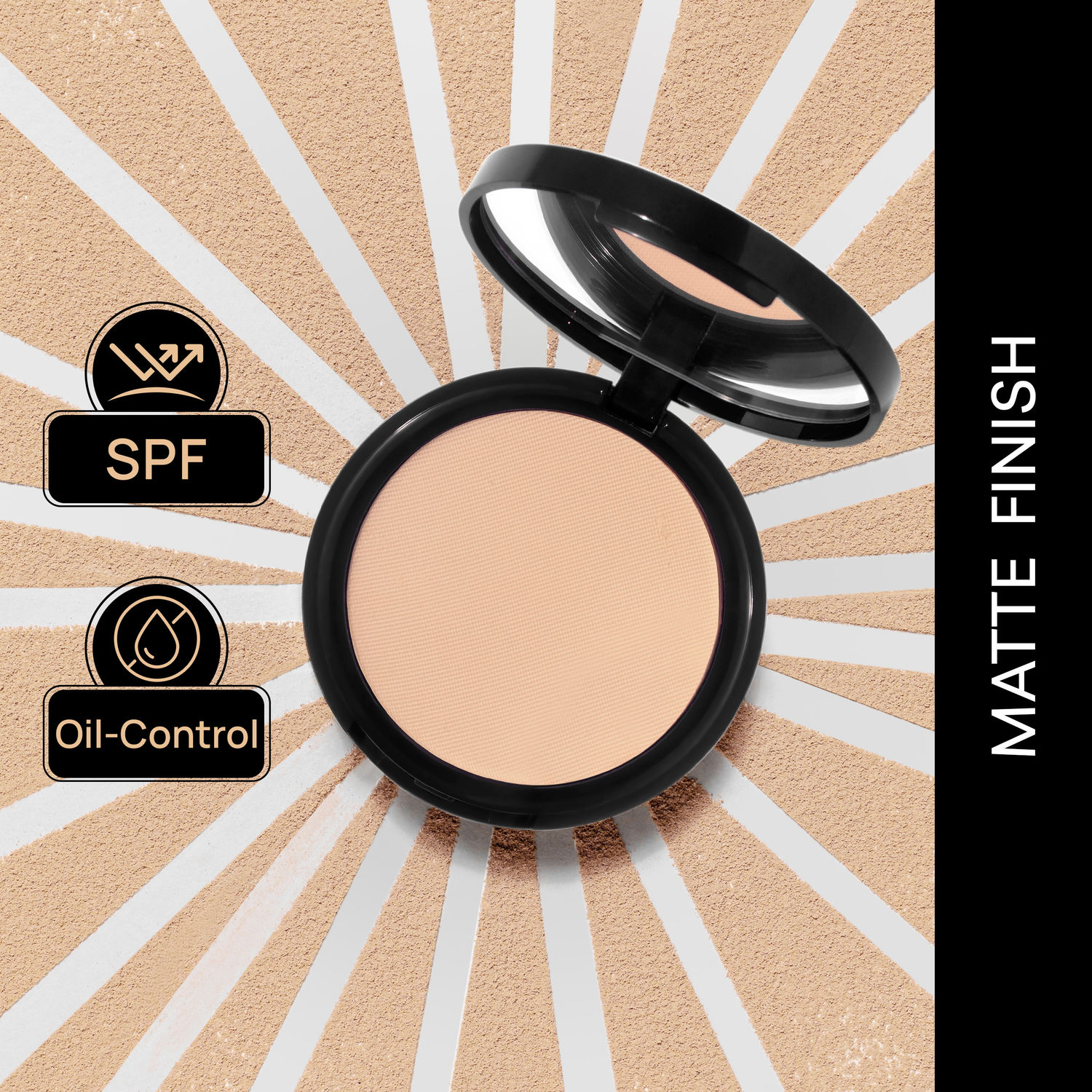 Purplle Compact Powder with SPF For Wheatish Skin Be Your Own BFF|Long Lasting| Oil Contro| SPF Protection| Lightweight- Beige Self Care 3 (9 g)