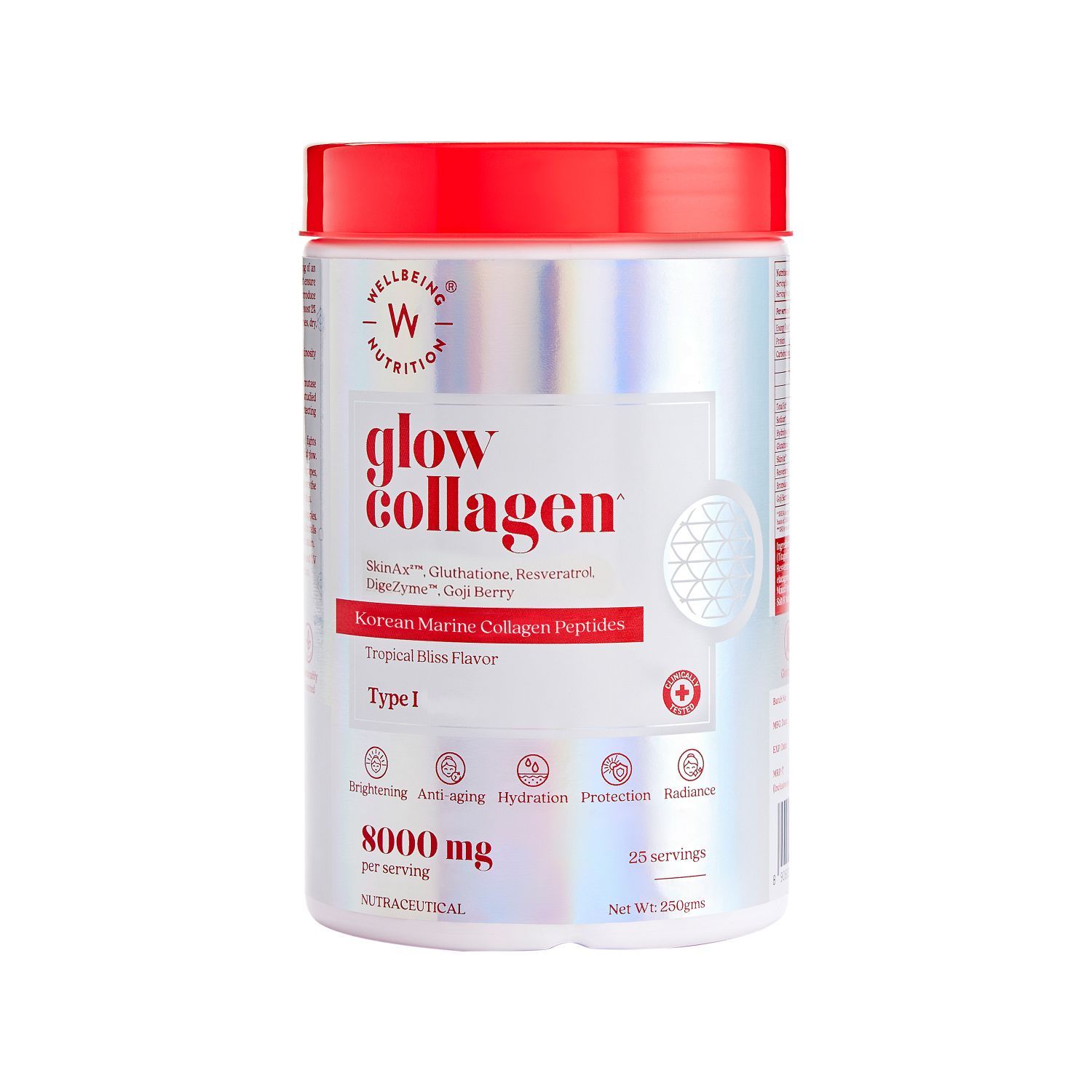 Wellbeing Nutrition Glow Japanese Marine Collagen Peptides with SkinAx²