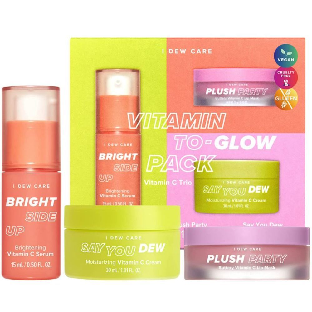 I DEW CARE VITAMIN C TO-GLOW PACK (Brightening Serum, Moisturizing Cream, Lip Mask) | Korean Skin Care