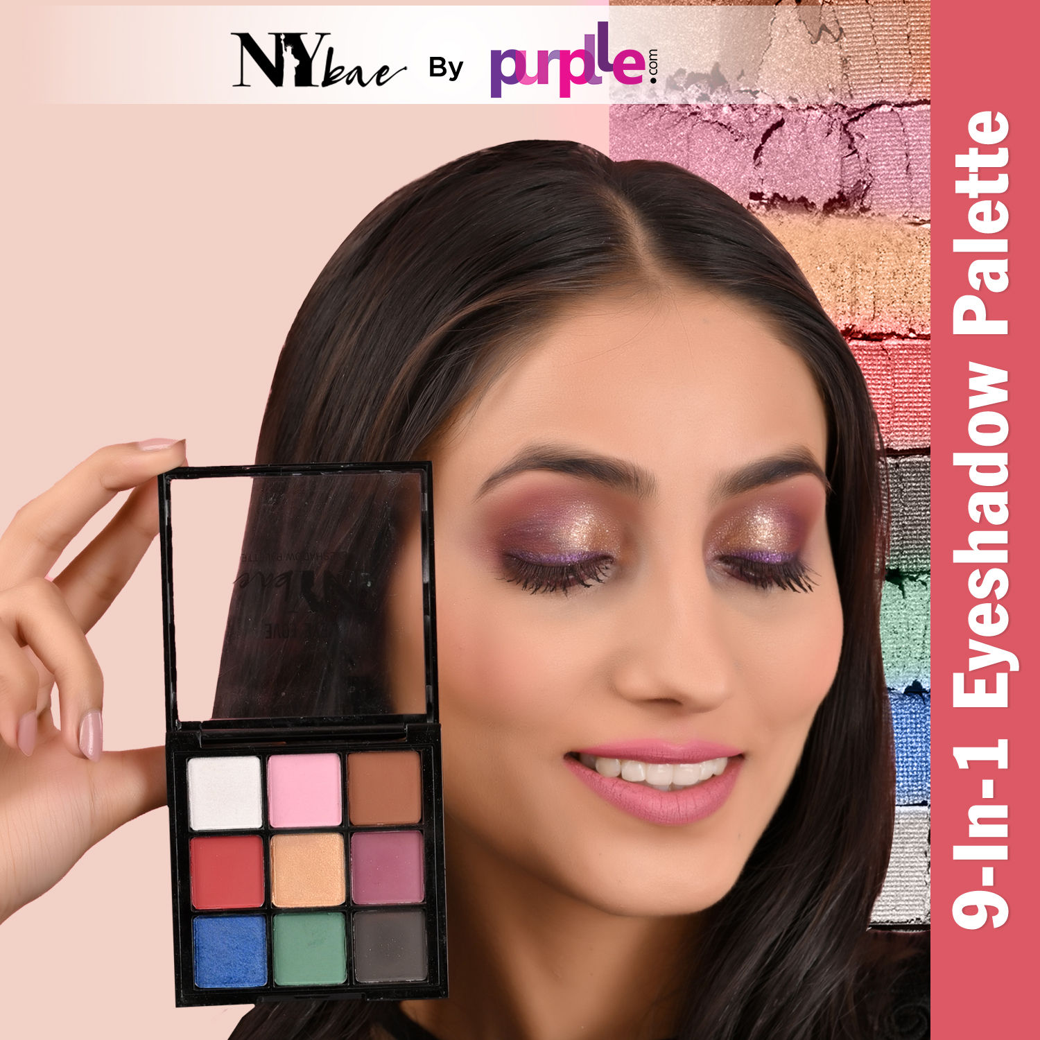 NY Bae Eye Love Eyeshadow Palette - Magical Mix 08 (9 g) | Multicolour | Bright Shades | Matte, Shimmer & Glitter | Long Lasting | Blendable