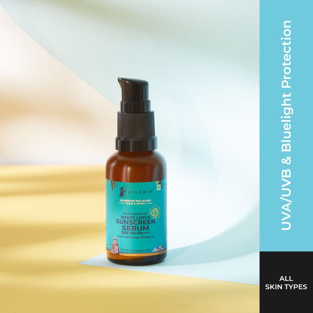 Pilgrim's WHITE LOTUS SUNSCREEN SERUM SPF 50 (30ml)