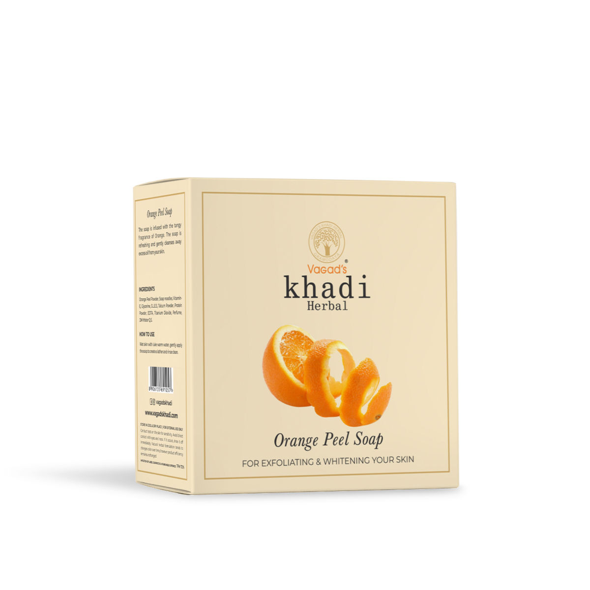 Vagad's Khadi Orange Peel Soap 100gm Nourishes Skin Good for all