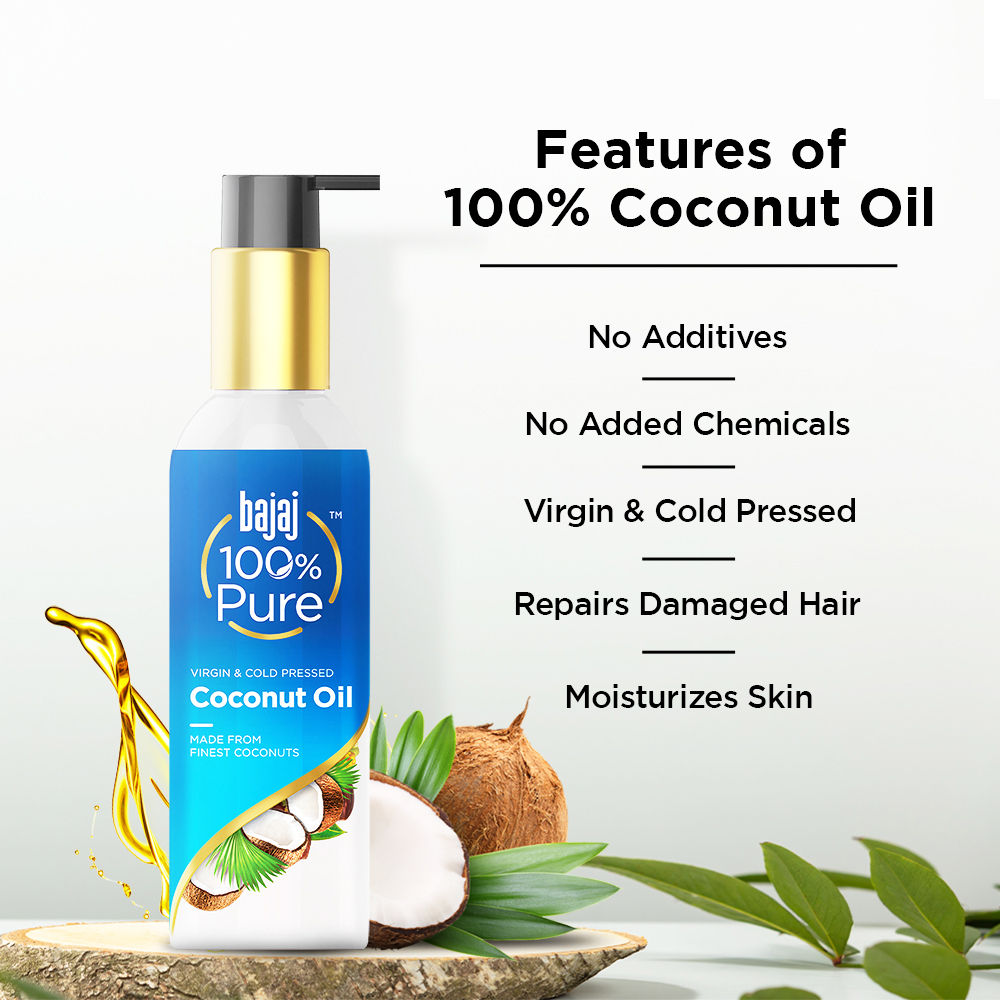 Bajaj 100 Pure Virgin Coconut Oil (200 ml)