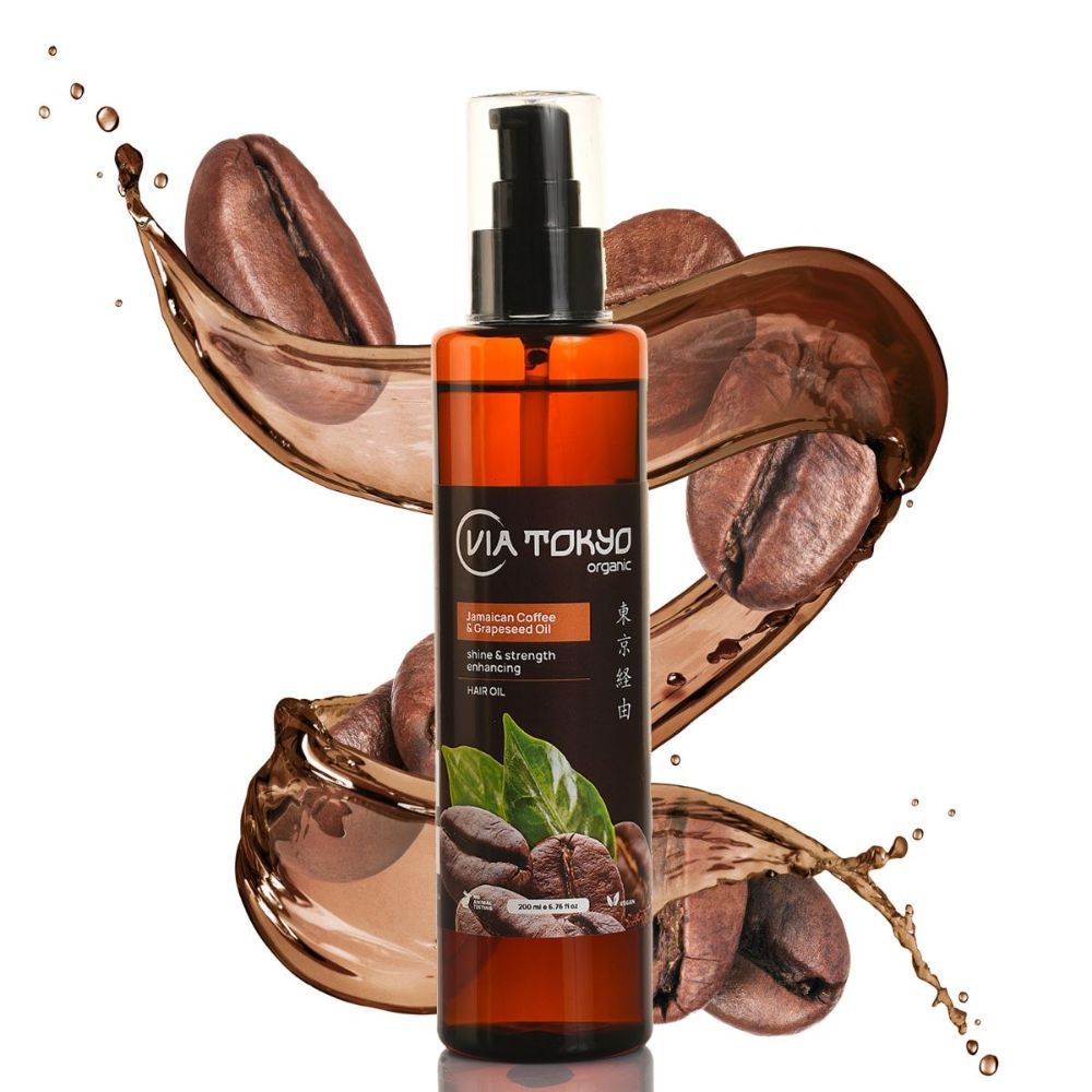 VIA TOKYO ORGANIC Jamaican Coffee & Grapeseed Oil Hair Oil (200ml)