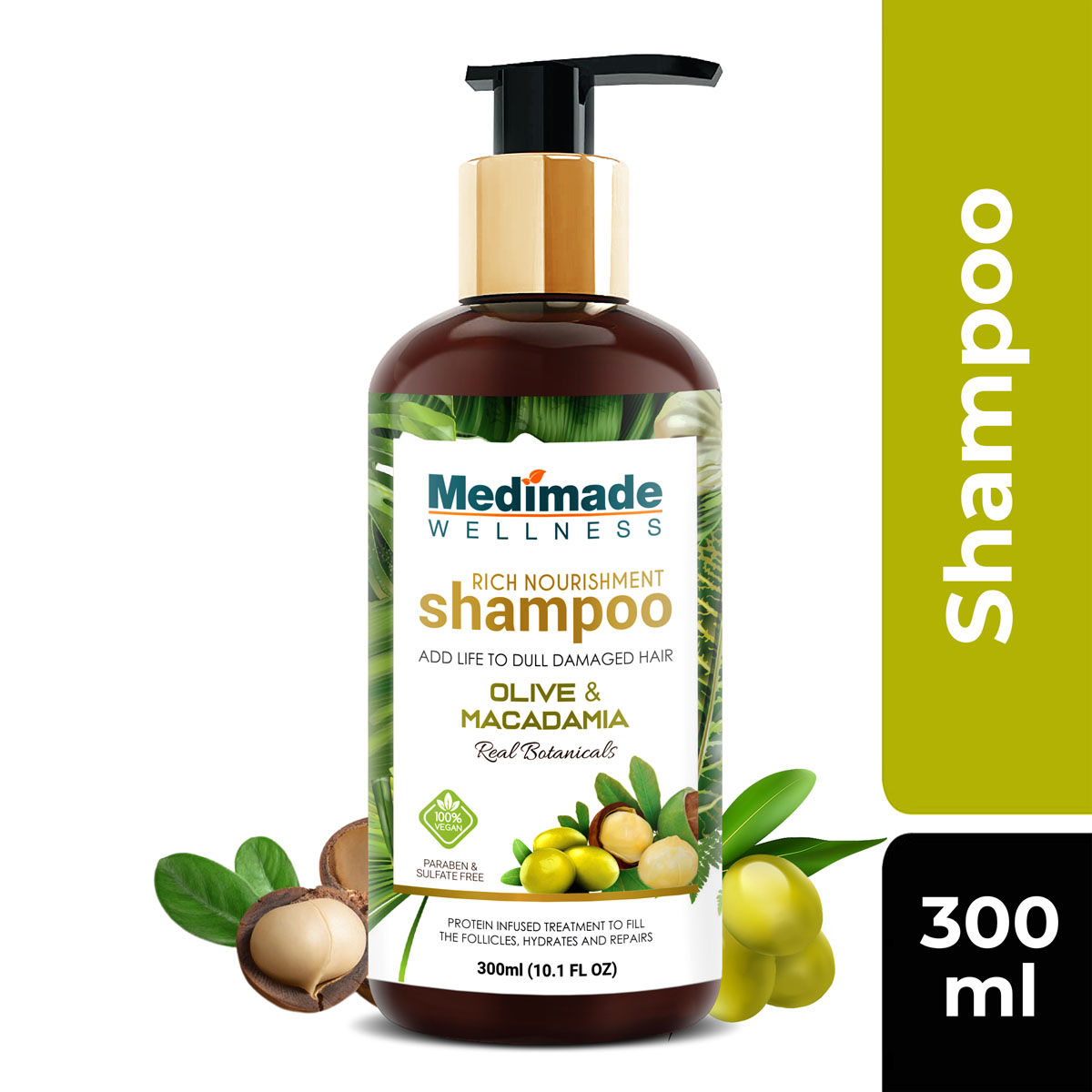 Medimade Olive and Macadamia Hair Growth Shampoo 300 ml
