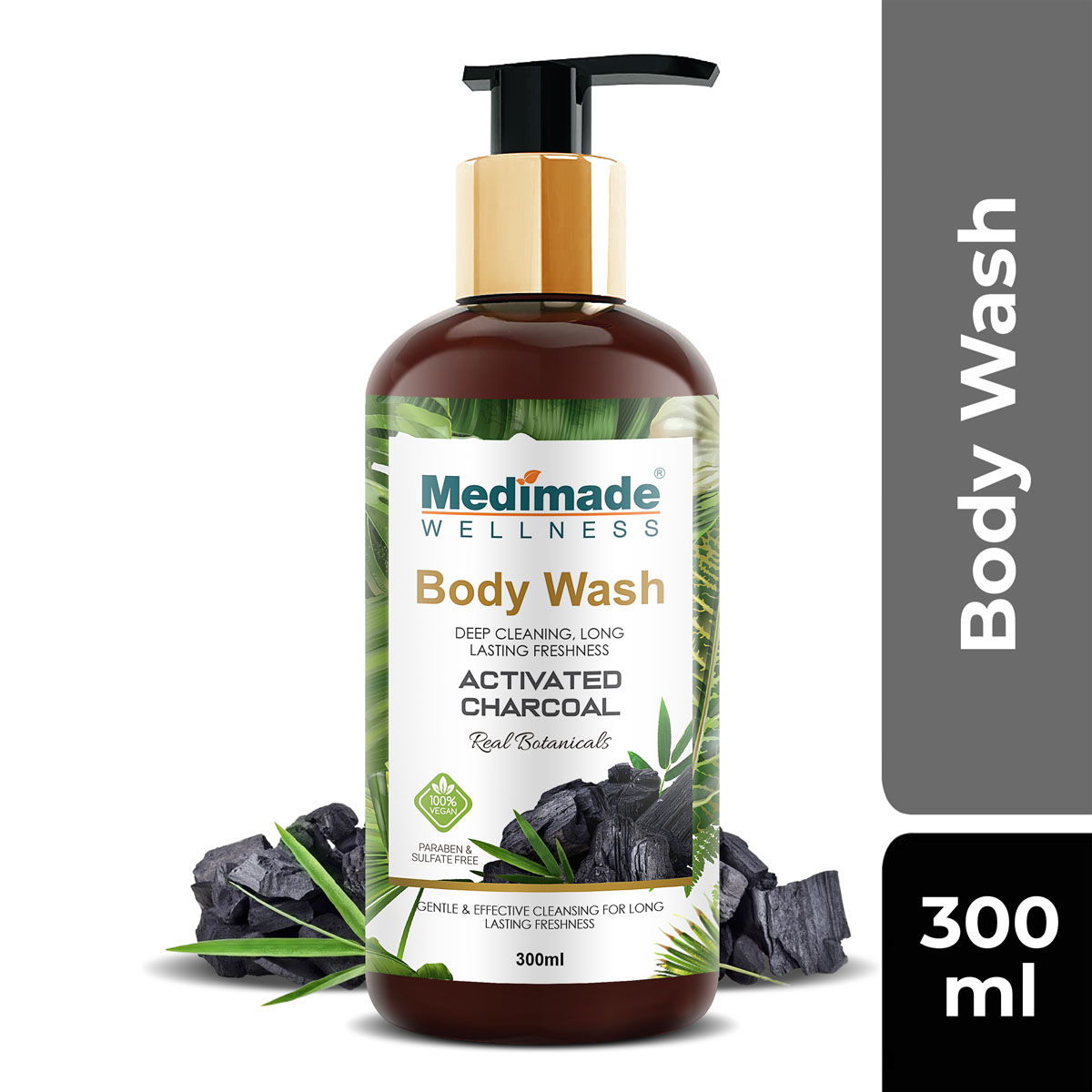 Medimade Activated Charcoal Body Wash 300 ml