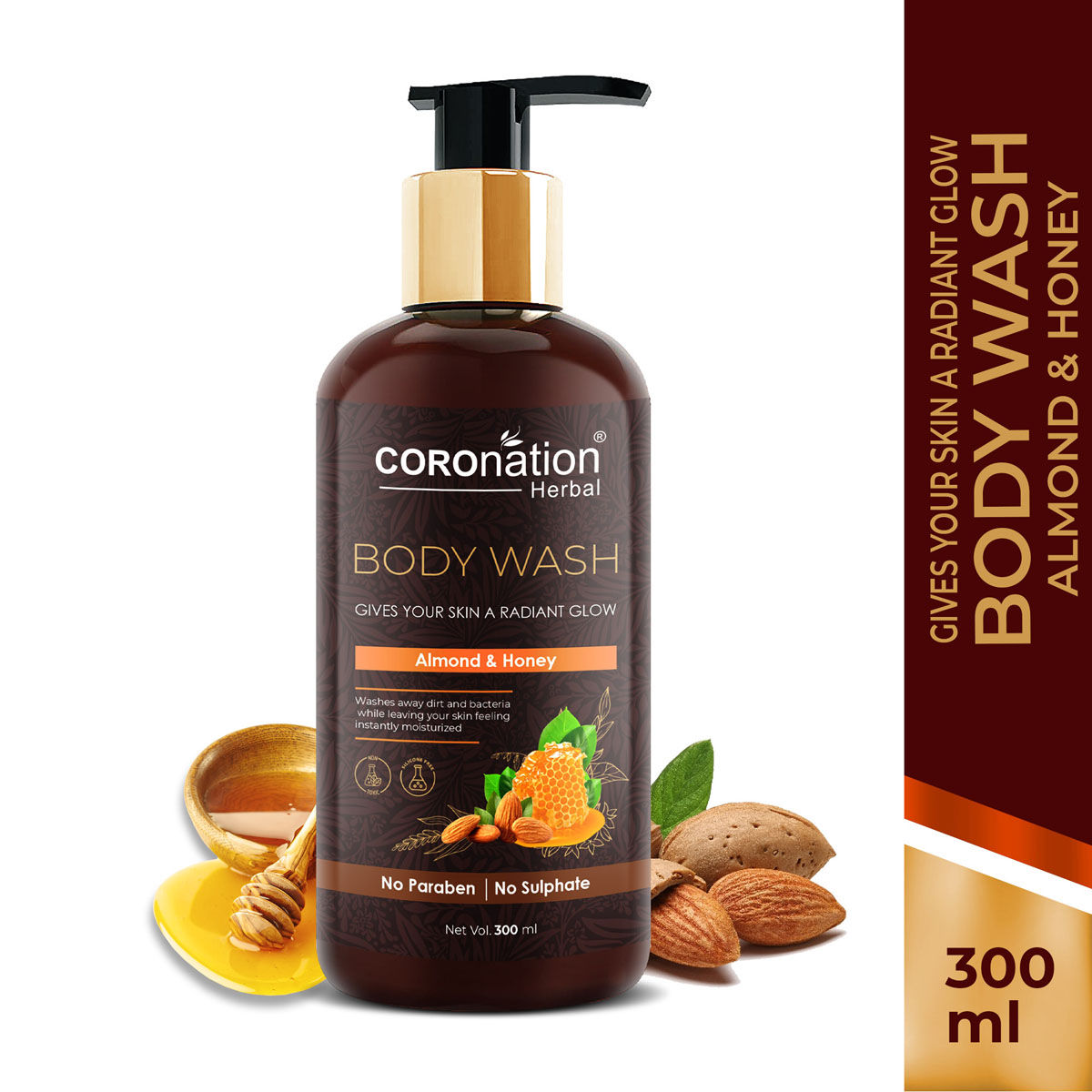 COROnation Herbal Almond and Honey Body Wash 300 ml