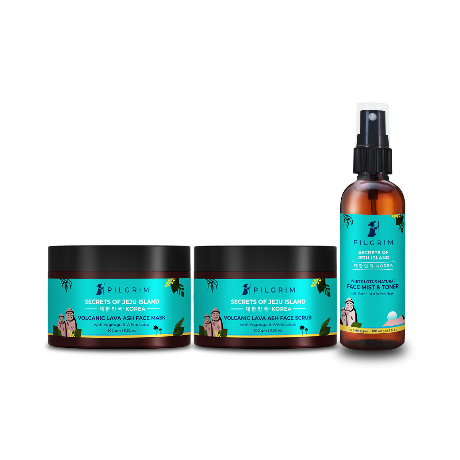 Pilgrim Korean Beauty Morning Pamper Kit Exfoliating & Skin