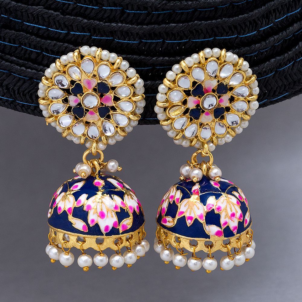 Navy blue jhumka clearance