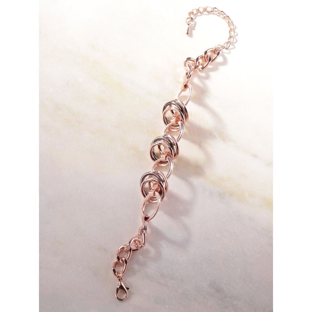 YouBella Women Rose GoldPlated Link Bracelet